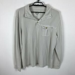 Cluett Peabody & Co Shirt Size XL Beige Pullover Long Sleeve Cotton Mens